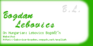 bogdan lebovics business card